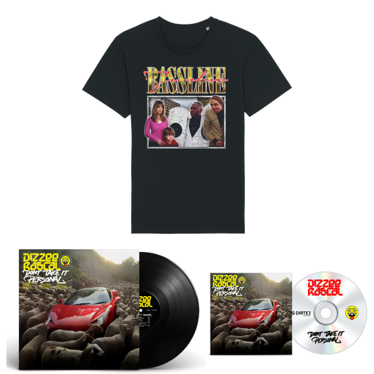 'Don't Take It Personal' Vinyl, CD & Bassline Junkie T-Shirt - Bundle