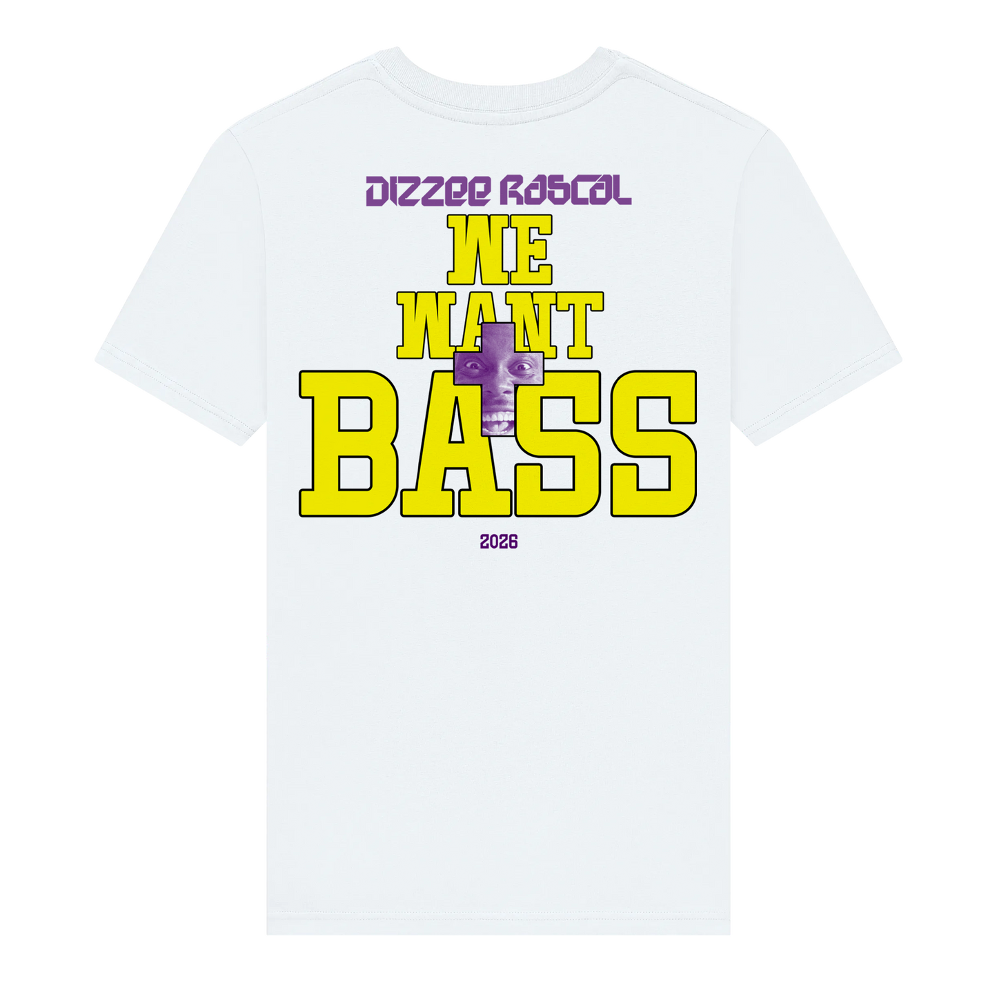 'We Want Bass' Cross T-Shirt (White)