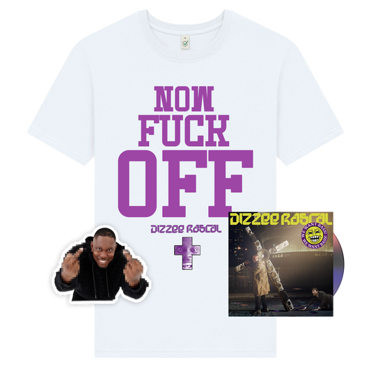 CD + Fuck Off Tee + Dizzee Magnet
