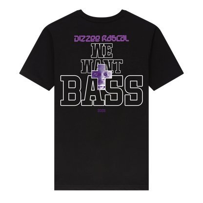'We Want Bass' Cross T-Shirt (Black)